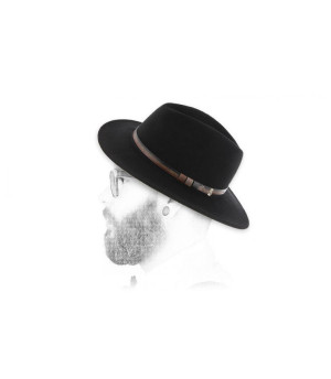 Fedora schwarz Wolle Maccarthy black